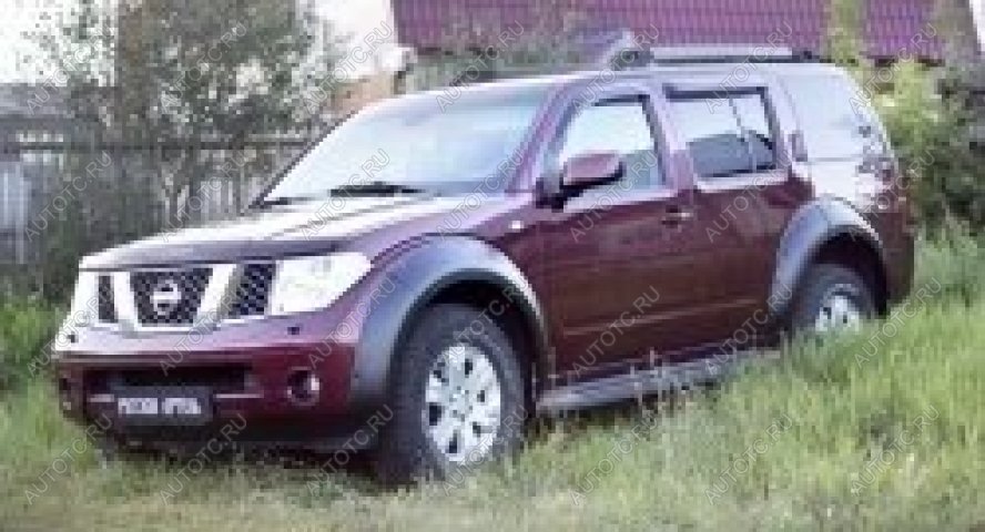 5 399 р. Расширители колесных арок (задний левый) Русская Артель Nissan Pathfinder R51 рестайлинг (2009-2014) (шагрень)  с доставкой в г. Кемерово