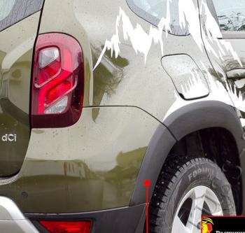 Расширители колесных арок (задний правый) Русская Артель  Renault Duster  HS (2015-2021) рестайлинг (шагрень)