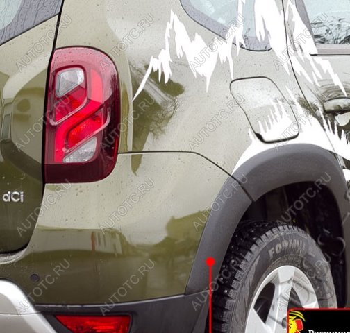 2 429 р. Расширители колесных арок (задний правый) Русская Артель   Renault Duster  HS (2015-2021) рестайлинг (шагрень)  с доставкой в г. Кемерово