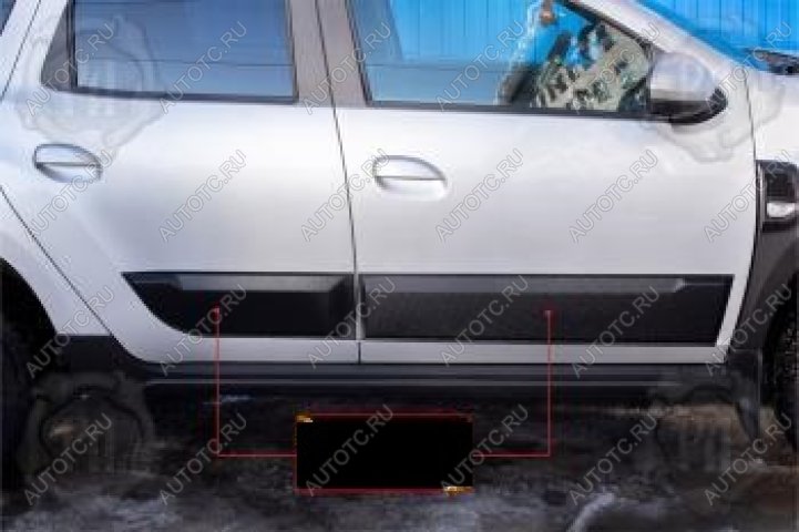 1 629 р. Молдинг двери передний правый Русская Артель Renault Duster HM рестайлинг (2021-2024) (глянец под покраску)  с доставкой в г. Кемерово