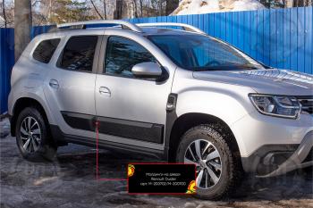 Молдинг двери передний левый Русская Артель Renault Duster HM рестайлинг (2021-2024) (шагрень)