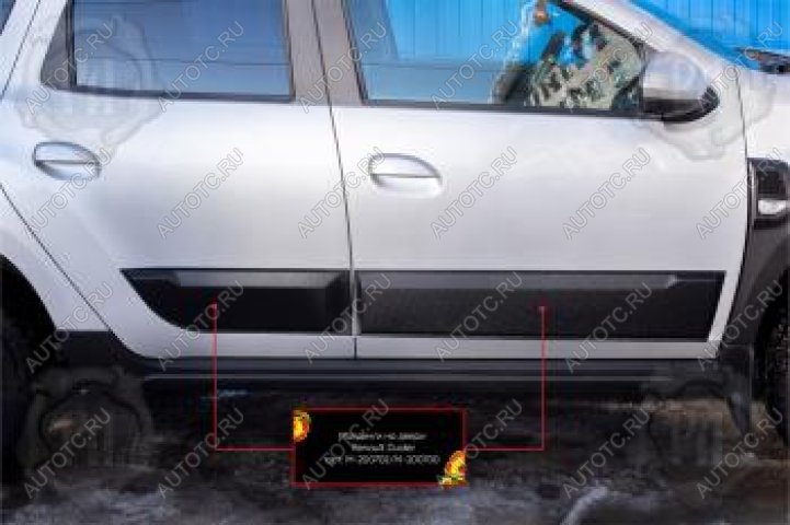 919 р. Молдинг двери задний правый Русская Артель  Renault Duster  HM (2021-2024) рестайлинг (шагрень)  с доставкой в г. Кемерово