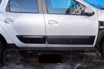 1 169 р. Молдинг двери передний правый Русская Артель  Renault Logan  1 (2004-2010) дорестайлинг (шагрень)  с доставкой в г. Кемерово. Увеличить фотографию 3