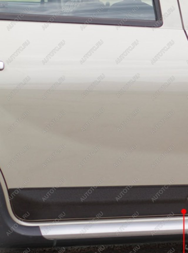 819 р. Молдинг двери задний правый широкий Русская Артель Renault Sandero Stepway (BS) (2010-2014) (глянец под покраску)  с доставкой в г. Кемерово