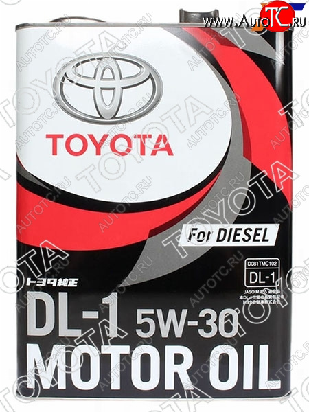 7 899 р. Масло моторное TOYOTA 5W-30 DL-1 4л. (для дизельных ДВС с сажевым фильтром)                          TOYOTA 08883-02805  с доставкой в г. Кемерово
