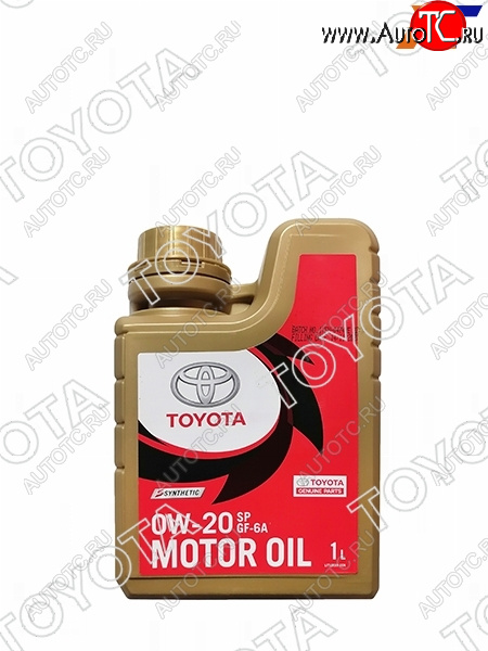 1 229 р. Масло моторное TOYOTA (пластиковая канистра) 0W-20 SPGF-6A 1Л (Синтетика) ОАЭ TOYOTA 08880-84356  с доставкой в г. Кемерово