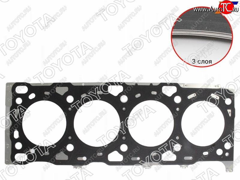 4 999 р. Прокладка ГБЦ TOYOTA HiluxFortuner 1-2GDFTV 15- TOYOTA 11115-0E020-C0  с доставкой в г. Кемерово