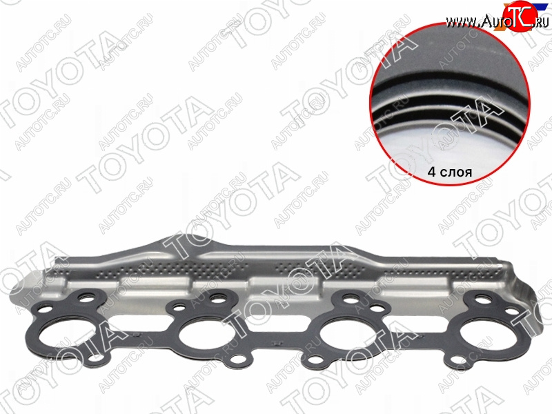 4 949 р. Прокладка выпускного коллектора TOYOTA LAND CRUISER 100,200 2UZFE 05- (правая) TOYOTA 17173-50030  с доставкой в г. Кемерово