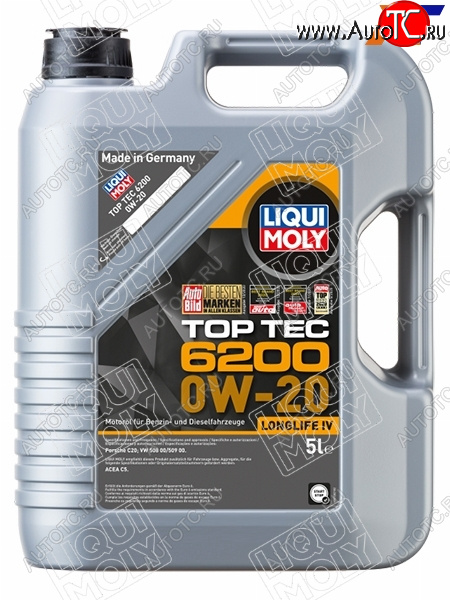 12 299 р. Масло моторное LIQUI MOLY Top Tec 6200 0W-20 C5 5л LIQUI MOLY 20789  с доставкой в г. Кемерово
