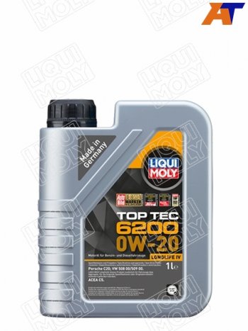 2 699 р. Масло моторное LIQUI MOLY Top Tec 6200 0W-20 C5 1л LIQUI MOLY 20787  с доставкой в г. Кемерово. Увеличить фотографию 1