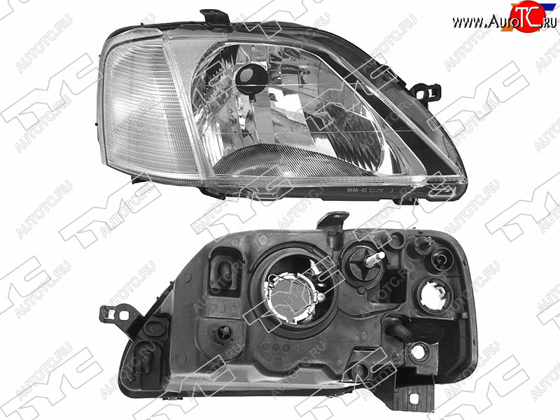 3 899 р. Фара правая (под корректор, хрусталь) TYC  Renault Logan  1 (2004-2010) дорестайлинг  с доставкой в г. Кемерово