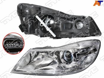 Фара левая (с электрокорректором) TYC Skoda Octavia  A5 (2008-2013) лифтбэк рестайлинг, рестайлинг универсал