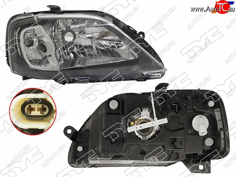5 649 р. Фара правая (под корректор) TYC  Renault Logan  1 (2004-2010) дорестайлинг  с доставкой в г. Кемерово