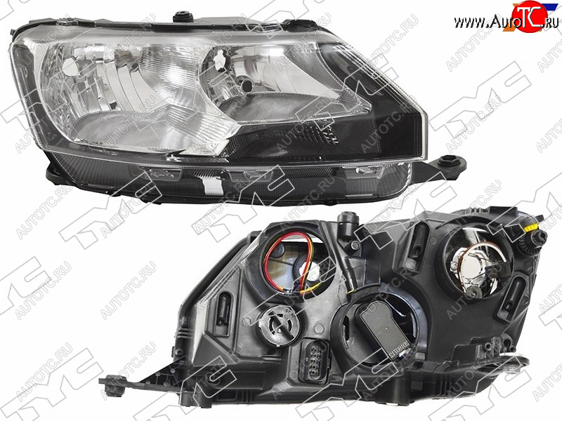 12 199 р. Фара правая TYC  Skoda Rapid ( NH3,  NH1) (2012-2020) дорестайлинг лифтбэк, хэтчбэк дорестайлинг, хэтчбэк рестайлинг, рестайлинг лифтбэк  с доставкой в г. Кемерово