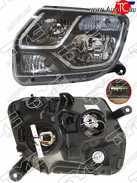 12 999 р. Фара левая (под электрокорректор) TYC  Renault Duster  HS (2015-2021) рестайлинг  с доставкой в г. Кемерово