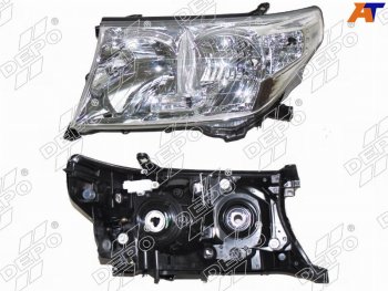 Фара TOYOTA LAND CRUISER 200 07-11 LH под электрокорректор, не ксенон (Евросвет)                     DEPO 212-11M1L-LD-EM