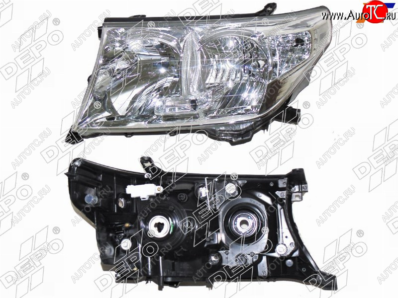 8 999 р. Фара TOYOTA LAND CRUISER 200 07-11 LH под электрокорректор, не ксенон (Евросвет)                     DEPO 212-11M1L-LD-EM  с доставкой в г. Кемерово