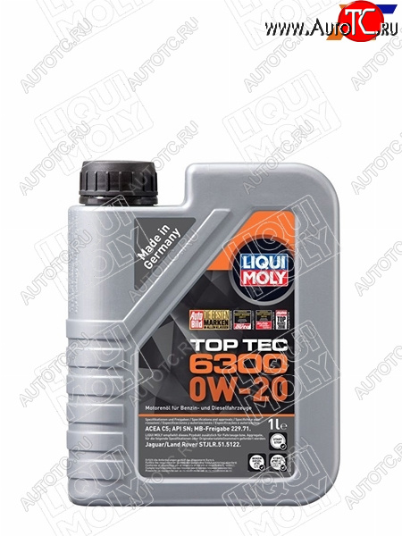 2 479 р. Масло моторное LIQUI MOLY Top Tec 6300 0W-20 SNC5 1л LIQUI MOLY 21216  с доставкой в г. Кемерово