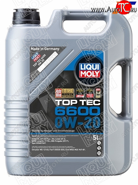 10 699 р. Масло моторное LIQUI MOLY Top Tec 6600 0W-20 SPC5C6 GF-6A 5л LIQUI MOLY 21411  с доставкой в г. Кемерово