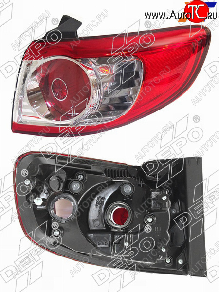 8 999 р. Правый фонарь (внешний) SAT Hyundai Santa Fe CM рестайлинг (2009-2012)  с доставкой в г. Кемерово