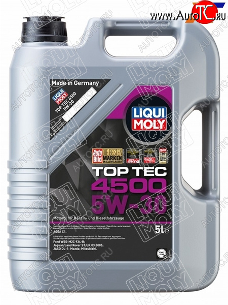 9 099 р. Масло моторное LIQUI MOLY Top Tec 4500 5W-30 C1DL-1 5л LIQUI MOLY 2318  с доставкой в г. Кемерово