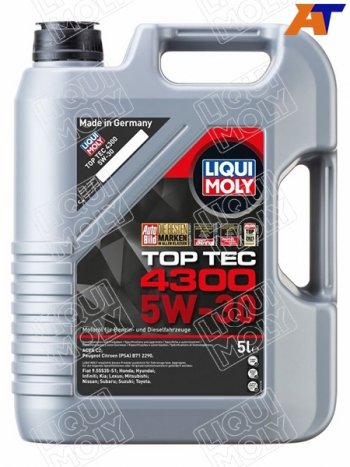 9 549 р. Масло моторное LIQUI MOLY Top Tec 4300 5W-30 C2 5л LIQUI MOLY 2324  с доставкой в г. Кемерово. Увеличить фотографию 1