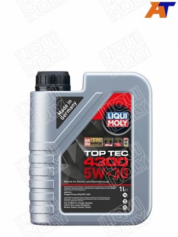 2 099 р. Масло моторное LIQUI MOLY Top Tec 4300 5W-30 C2 1л LIQUI MOLY 2323  с доставкой в г. Кемерово. Увеличить фотографию 1