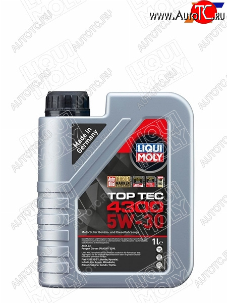 2 099 р. Масло моторное LIQUI MOLY Top Tec 4300 5W-30 C2 1л LIQUI MOLY 2323  с доставкой в г. Кемерово