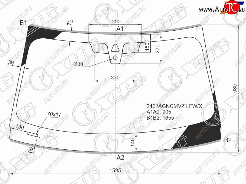 12 249 р. Стекло лобовое (Камера Датчик дождя Молдинг) BMW X5 18-  X7 18- XYG 2492AGNCMVZ LFW/X  с доставкой в г. Кемерово