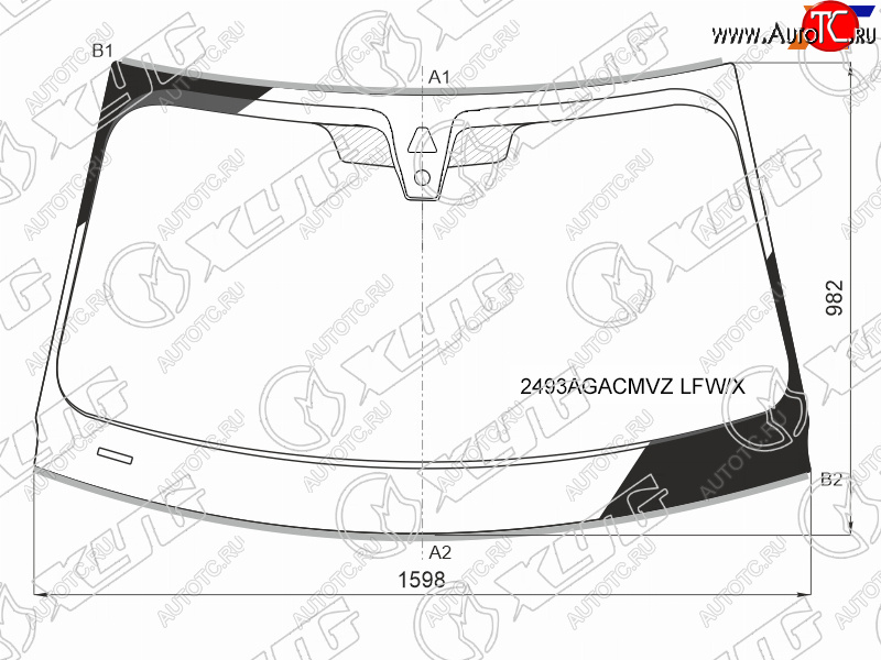 12 249 р. Стекло лобовое (Камера Датчик дождя Молдинг) BMW X5 18-  X7 18- XYG 2493AGACMVZ LFW/X  с доставкой в г. Кемерово