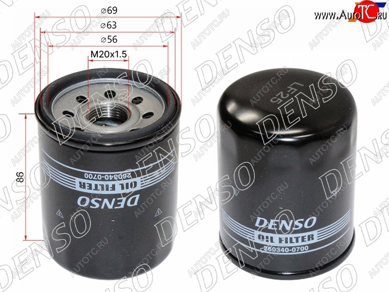 629 р. Фильтр масляный DENSO  Honda Civic ( EG,  EJ,EK,EM) (1992-2000) седан, седан дорестайлинг, хэтчбэк 3 дв. дорестайлинг, седан рестайлинг, хэтчбэк 3 дв. рестайлинг  с доставкой в г. Кемерово