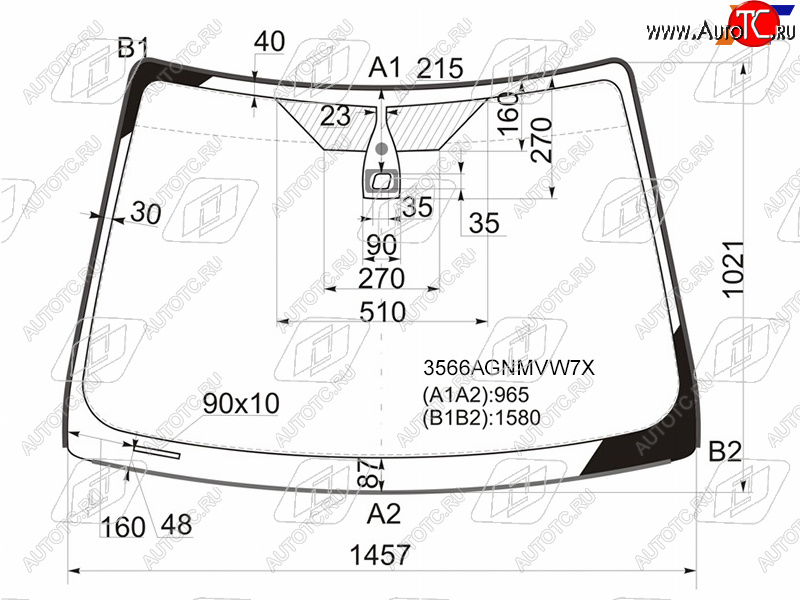 8 499 р. Стекло лобовое (Датчик дождя Молдинг) Ford Focus 04-11  Focus RS 09-11  Focus ST 05-10 FUYAO 3566AGNMVW7X  с доставкой в г. Кемерово