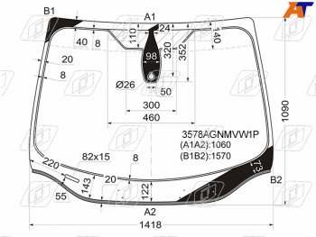 Стекло лобовое (Датчик дождя Молдинг) FUYAO Ford Focus 3 хэтчбэк дорестайлинг (2010-2015)