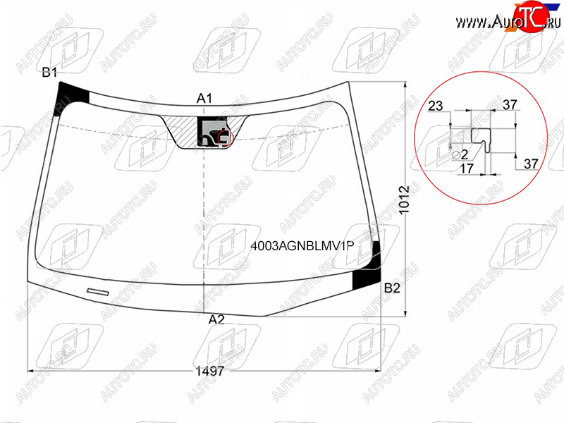 7 399 р. Стекло лобовое (Датчик дождя) Honda Accord 08-11  Acura TSX 08-14 FUYAO 4003AGNBLMV1P  с доставкой в г. Кемерово