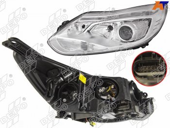 29 549 р. Фара FORD FOCUS III 11-15 LH под ксенон,ДХО, c корректором                                           DEPO 431-11A7LMLDHEM  с доставкой в г. Кемерово. Увеличить фотографию 2