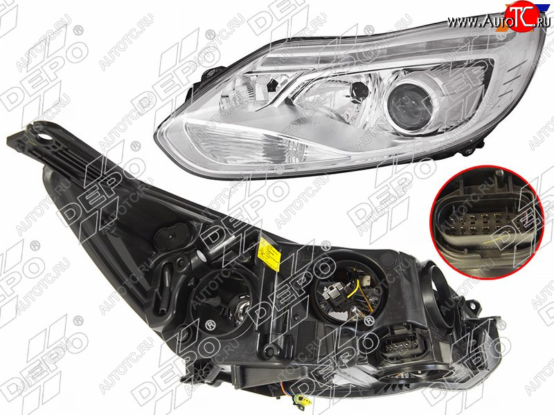 29 549 р. Фара FORD FOCUS III 11-15 LH под ксенон,ДХО, c корректором                                           DEPO 431-11A7LMLDHEM  с доставкой в г. Кемерово