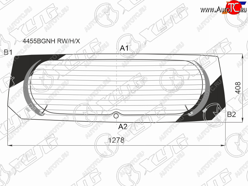 17 299 р. Стекло заднее (Цвет зеленый Обогрев) Kia Picanto 17-21 XYG 4455BGNH RW/H/X  с доставкой в г. Кемерово