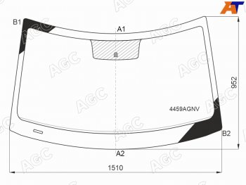 14 699 р. Стекло лобовое KIA SOUL 19-                                                                          AGC 4459AGNV  с доставкой в г. Кемерово. Увеличить фотографию 1