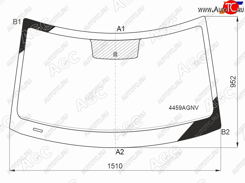 14 699 р. Стекло лобовое KIA SOUL 19-                                                                          AGC 4459AGNV  с доставкой в г. Кемерово