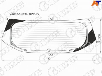 Стекло заднее (Цвет зеленый Обогрев Сборка (KOREAEUROUSA)) Kia Seltos 19- XYG 4461BGNR1H RW/H/X