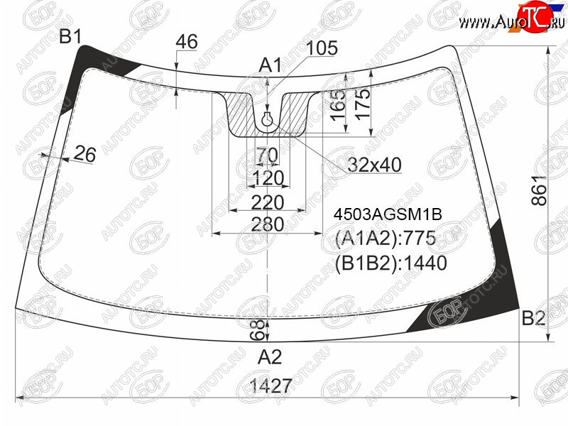 6 599 р. Стекло лобовое (Датчик дождя) LADA 2110 95-14  2111 97-14  2112 99-09  Priora 07-18 BOR 4503AGSM1B  с доставкой в г. Кемерово