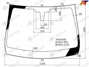 7 299 р. Стекло лобовое LADA XRAY 15-  XRAY Cross 18- SISECAM 4591AGN  с доставкой в г. Кемерово. Увеличить фотографию 1