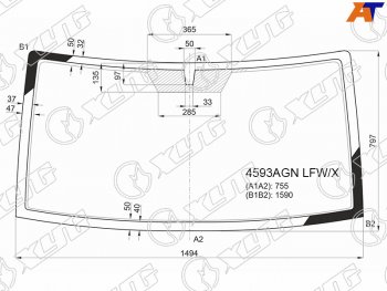6 649 р. Стекло лобовое УАЗ Патриот 14-  Патриот Пикап 14-  Патриот Профи 17- XYG 4593AGN LFW/X  с доставкой в г. Кемерово. Увеличить фотографию 1