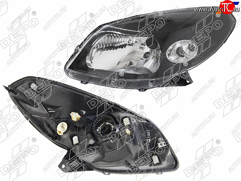 12 749 р. Фара RENAULT SANDEROSANDERO STEPWAY 10-14 LH черная                                                 DEPO 551-1170L-LDEM2  с доставкой в г. Кемерово