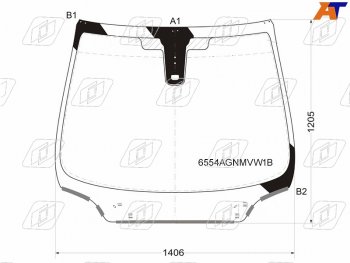 Стекло лобовое (Датчик дождя Молдинг) Peugeot 308 07-15  408 12-22 FUYAO 6554AGNMVW1B