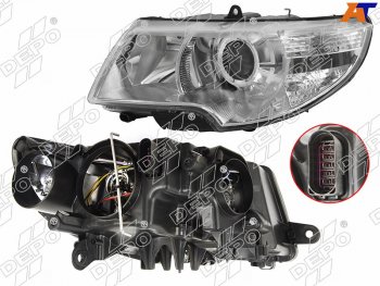 Фара SKODA SUPERB 08-13 LH DEPO 665-1116LMLDBEM