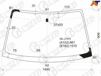 7 199 р. Стекло лобовое Subaru Legacy 98-03  Outback 98-03  Legacy B4 98-03  Legacy Lancaster 98-03 XYG 66L LFW/X  с доставкой в г. Кемерово. Увеличить фотографию 1