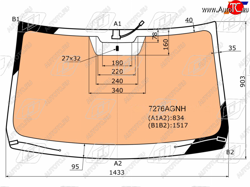 16 949 р. Стекло лобовое (Обогрев полный) Nissan Terrano 14-22  Renault Duster 10-21  Sandero 09-14  Sander FUYAO 7276AGNH  с доставкой в г. Кемерово