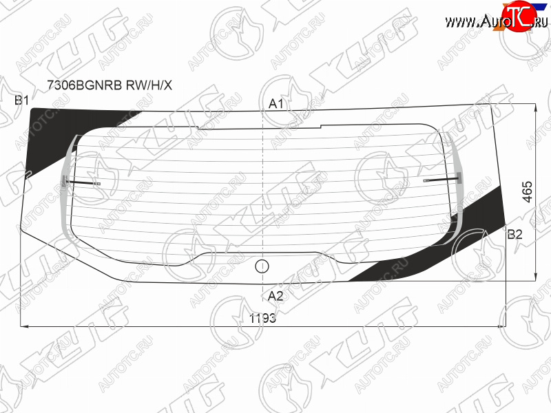 7 999 р. Стекло заднее (Цвет зеленый Обогрев) Renault Duster 21-  Dacia Duster 17- XYG 7306BGNRB RW/H/X  с доставкой в г. Кемерово