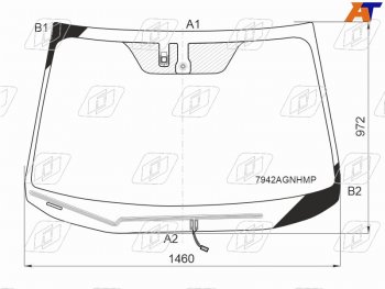 11 299 р. Стекло лобовое (Обогрев щеток Датчик дождя Молдинг) Subaru Legacy 17-19  Outback 14-21  Legacy B FUYAO 7942AGNHMP  с доставкой в г. Кемерово. Увеличить фотографию 1